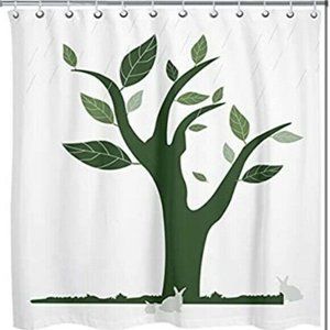 newersign shower curtain 72" x 72"  tree decor bat